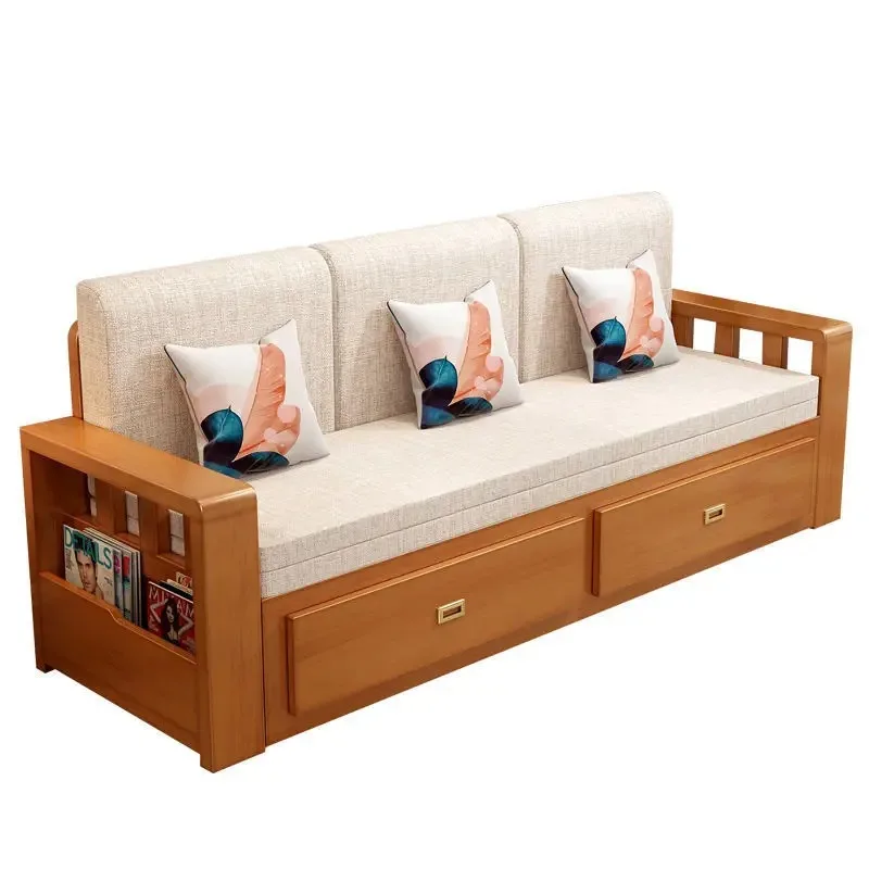 

Foldable push-pull sofa, simple and modern with storage