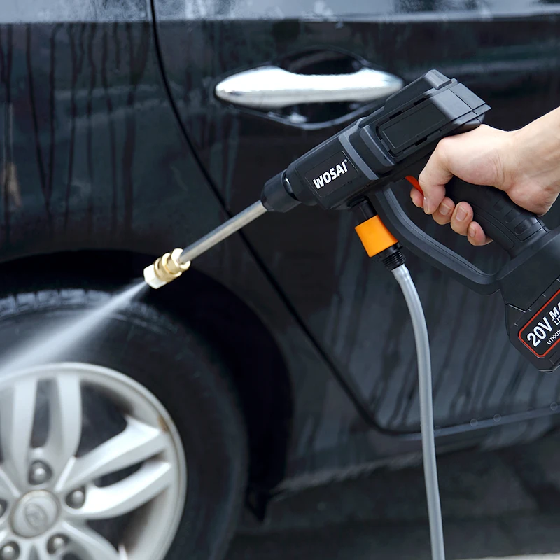 WOSAI Mesin Cuci Mobil Tinggi Nirkabel 20V 22BAR Tekanan Cuci Mobil Pistol Air Portabel Tekanan Tinggi Busa Mesin Cuci untuk Baterai Makita