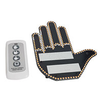 Acrylic Car Window Finger Light Premium Easy Installation Gesture Display Gesture Display Lamp Black