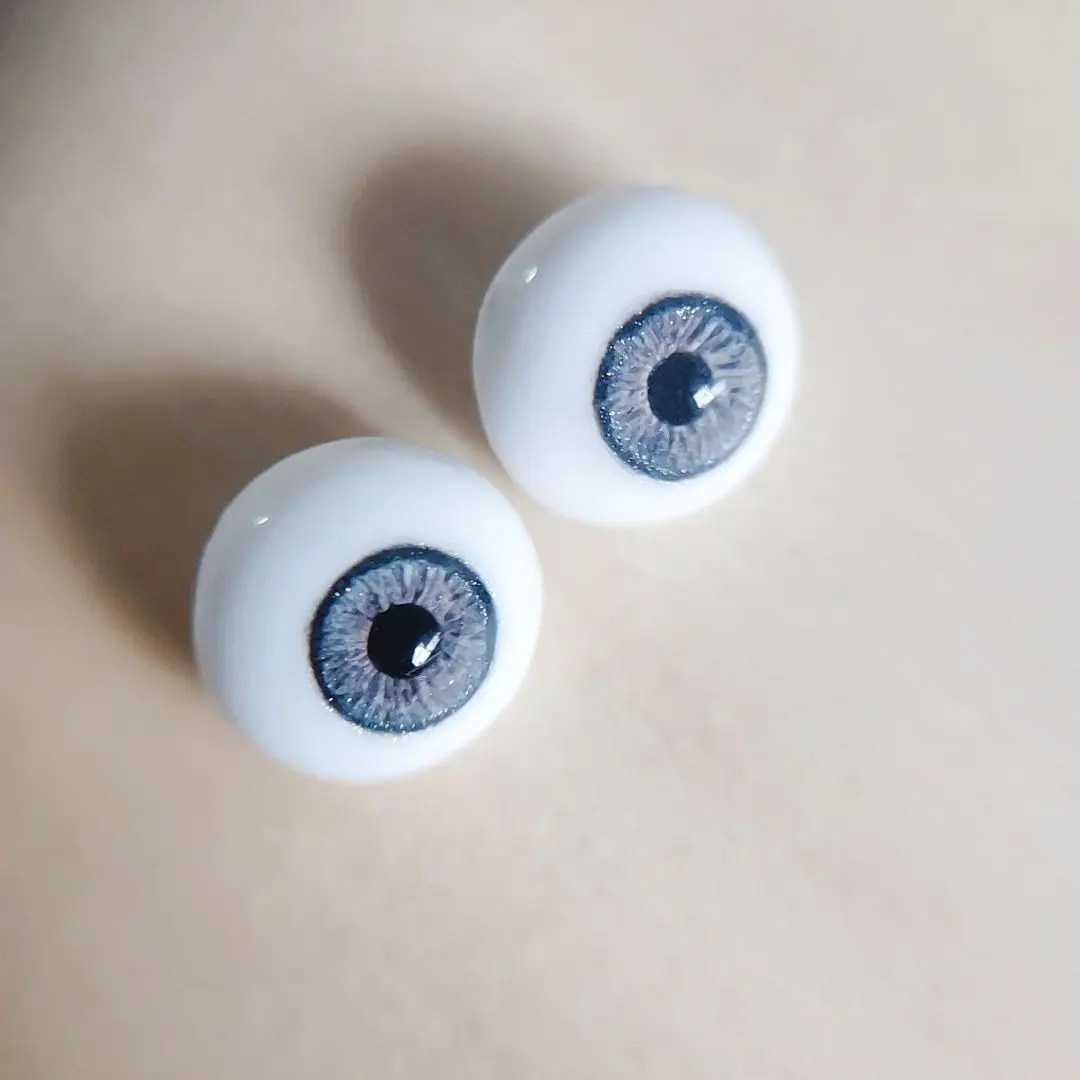 Fashion Doll Eyes Plaster Eyeball 8/10/12/14/16/18mm Realistic Patterns Yellow Resistant Diy Girl Toys Gift Doll Accessories