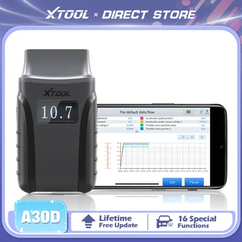 XTOOL Anyscan A30D ワイヤレスフルシステム車診断ツール自動車 OBD2 スキャナーアクティブテスト生涯無料アップデート 16 リセット内蔵 CAN FD 送料無料