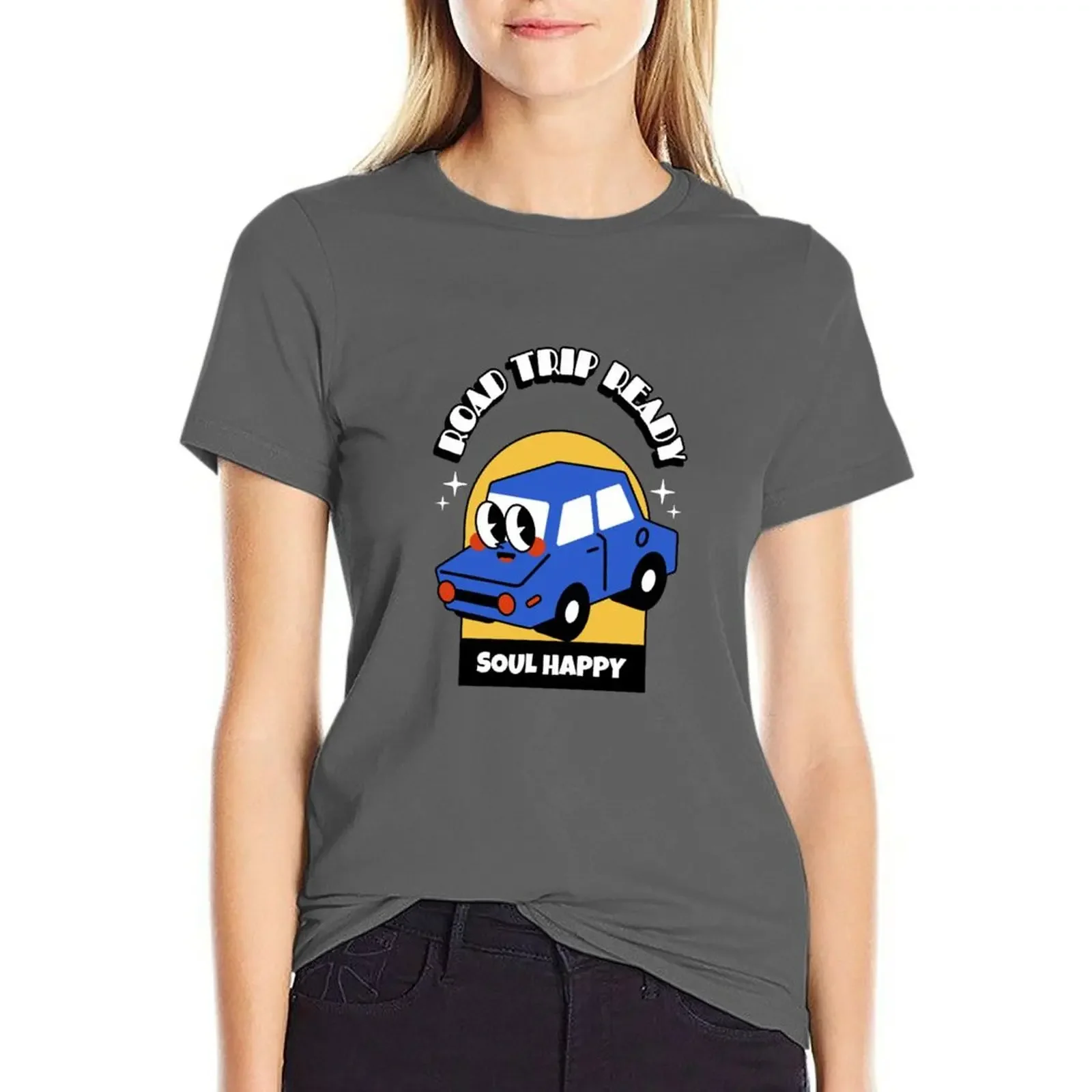 Road Trip Ready, Soul Happy T-shirt Female clothing female western t shirts for Women