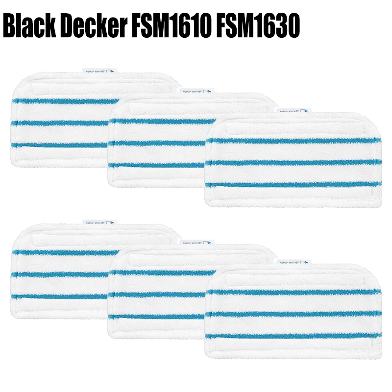 Tampons de vadrouille de remplacement pour vadrouille à vapeur Black + Decker FSM 1610/ FSM 1630/FSM 1600/FSM 1620, accessoires et pièces lavables