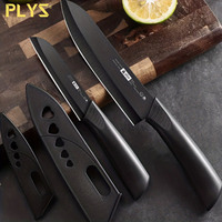 PLYS-2 Pieces, Ceramic Fruit Knife Set Chef's Knife, Melon Knife and Fruit Knife - Essential kitchen utensils for perfect