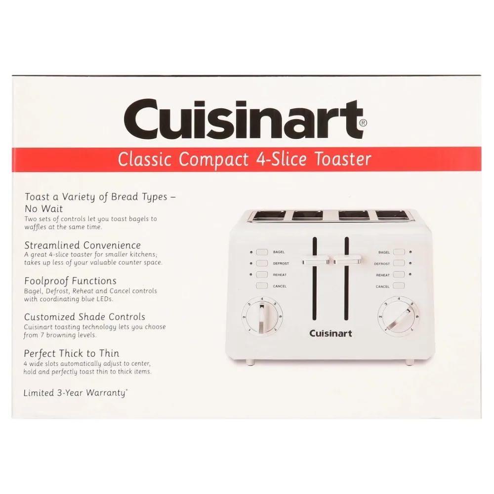 Cuisinart Toasters 4 Slice Compact Plastic Toaster