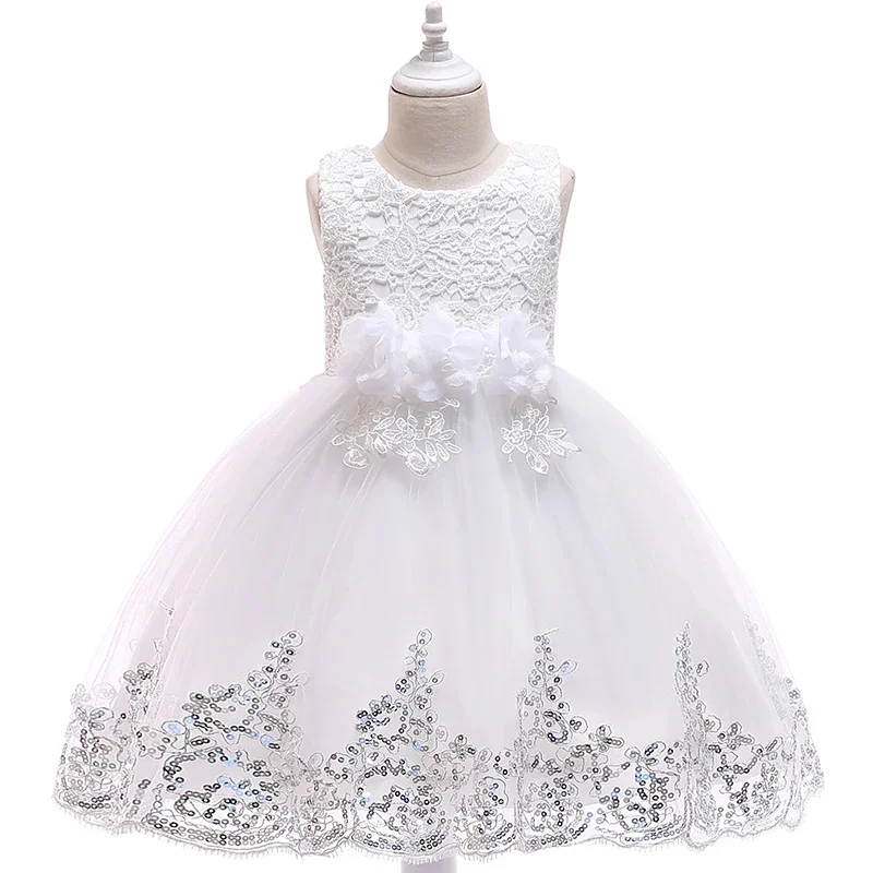 2-12Y Girl Summer Lace Princess Dress Children Floral Gown Dresses For Girls Clothing Kids Birthday Party Tutu Custome Vestidos