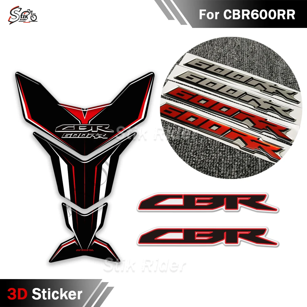 CBR600RR Motorfiets Sticker 3D Gel Brandstoftank Side Pad Fishbone Applique Bescherming Boord Kit VOOR Honda CBR 600RR 2013 - 2022