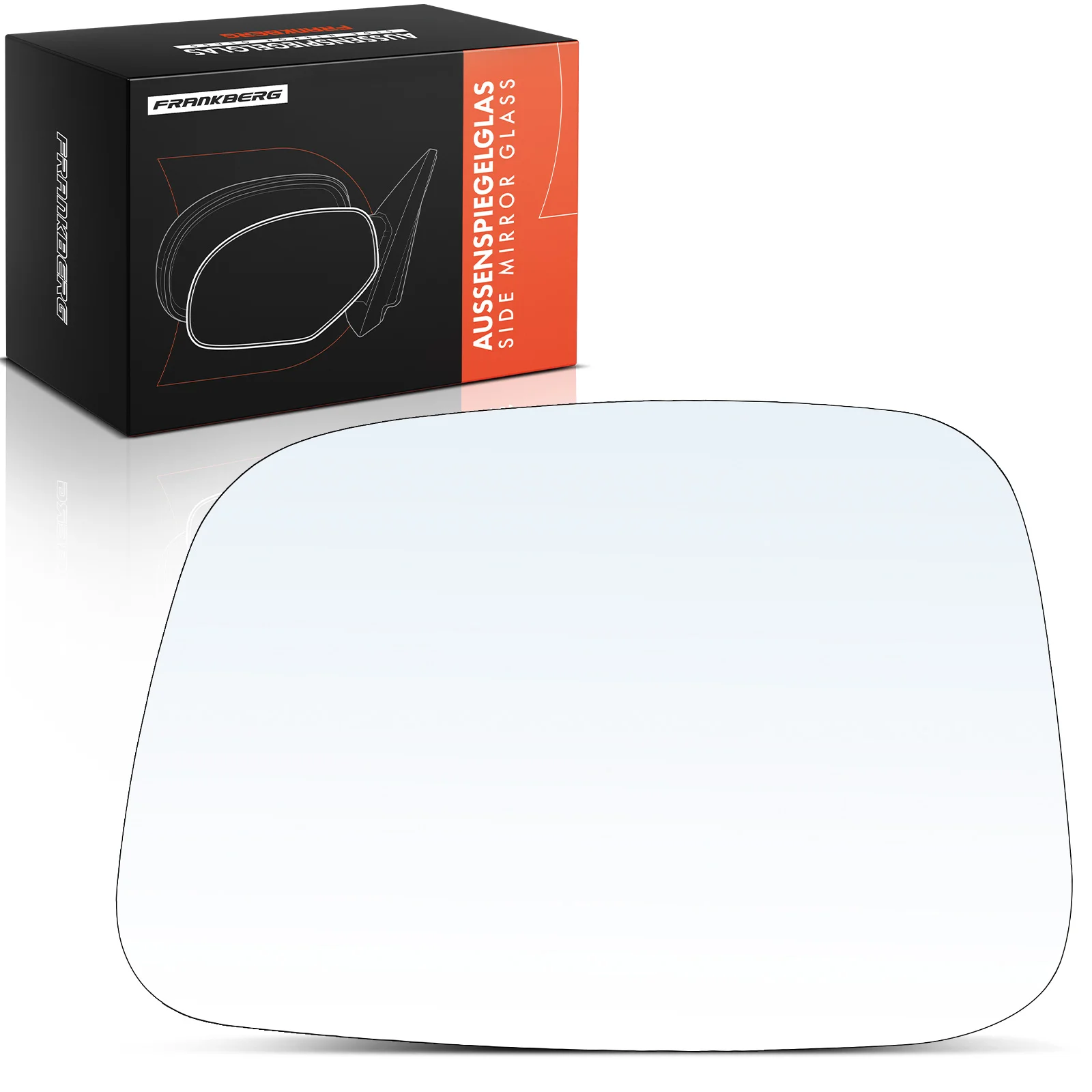 Frankberg 1x Spiegelglas Buitenspiegel Rechts voor VW Caddy California T5 Camper Multivan V 7H1857522R 7E1857522 7H1857522D