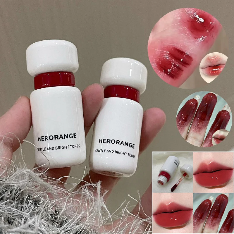 النبيذ الأحمر مرآة الشفاه الصقيل ترطيب عارية سطع ملمع الشفاه الوردي رشيقة العطاء تينت الفاخرة أحمر الشفاه الكورية دوبي ماكياج هدية #1