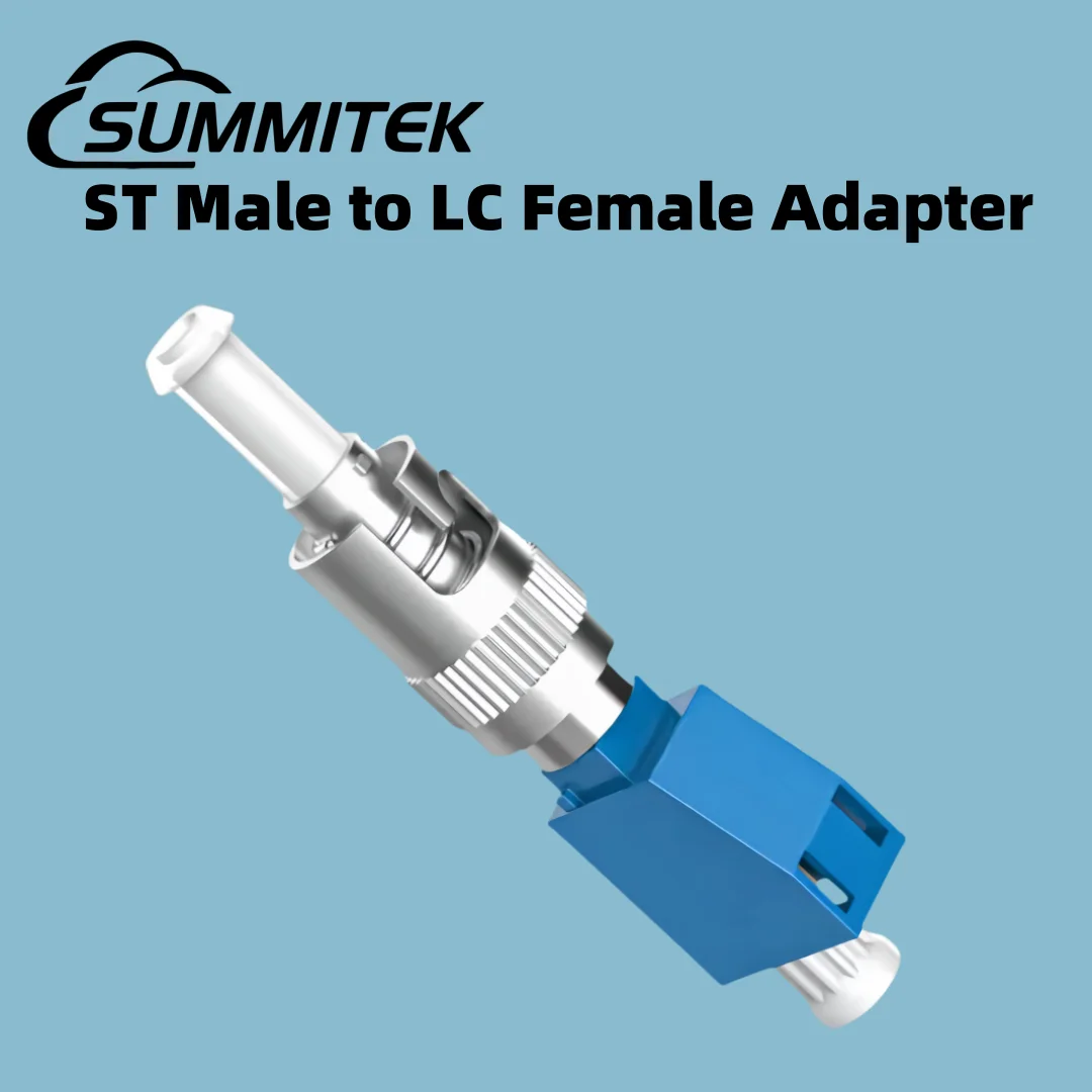 

SUMMITEK ST Male to LC Female Fiber Optic Adapter FTTP Optical Patch Cord Pigtail Docking Connector for Visual Fault
