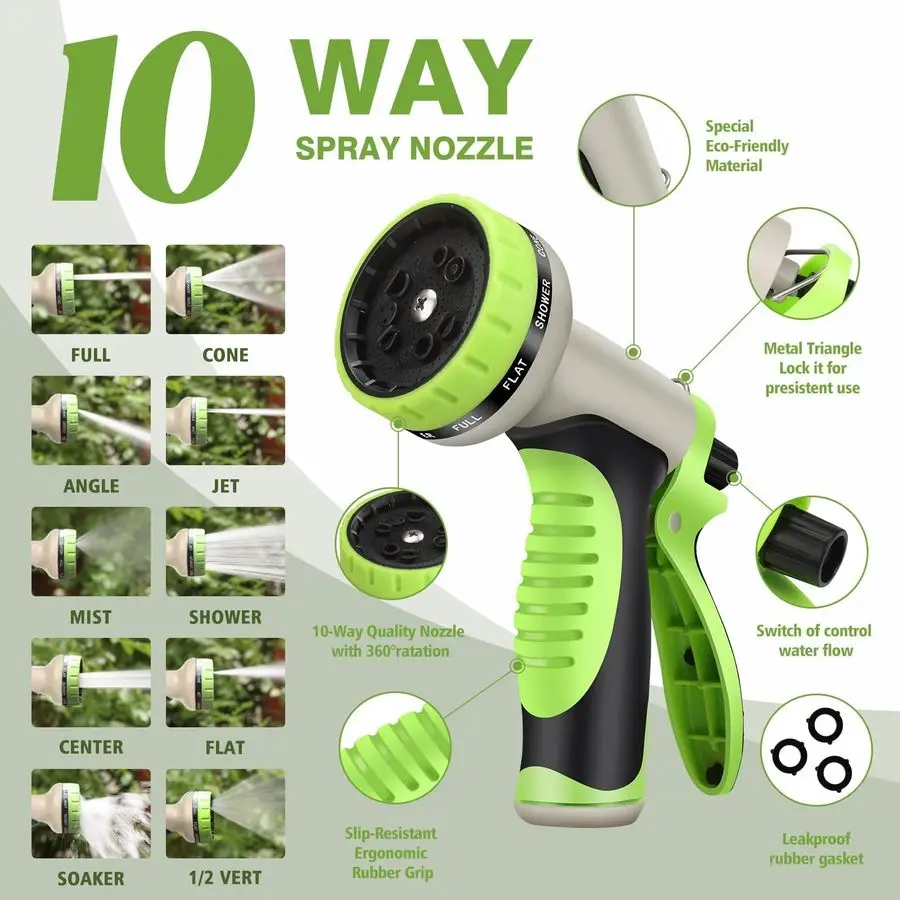 

Садовый шланг 100 футов Гибкий водяной шланг из нержавеющей стали Сверхмощный легкий прочный удлиненный шланг без ударов с