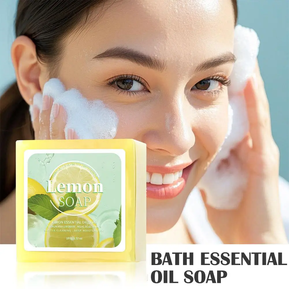 100g 천연 에센셜 오일 비누 (글리세린 함유) 딥 클렌징, 피부톤 개선, 스위트 오렌지 향 바 비누 (얼굴 & 바디 케어용)