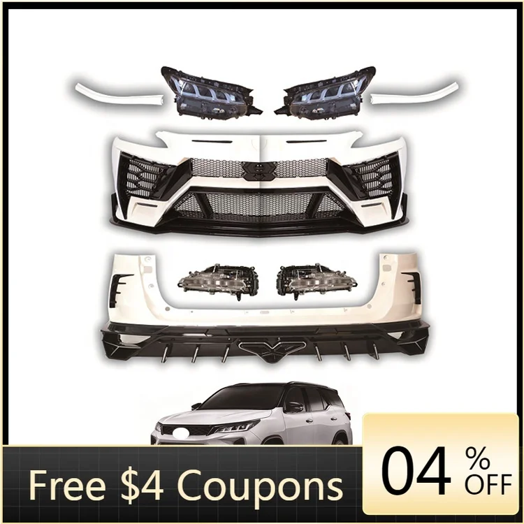 

Высокое качество, хит продаж, решетки переднего и заднего бампера, обвес фар для Fortuner 2016-2021, комплект кузова в стиле LamborghiniS