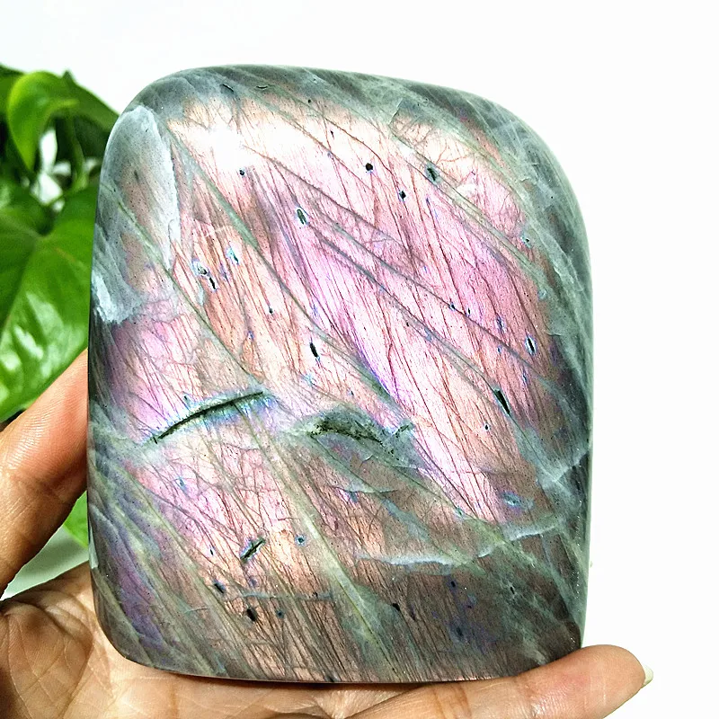 

5A+ decoración Natural stones purple labradorite crystals room decoration violet stone witchcraft chakra spiritual reiki Healing