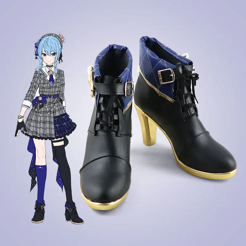 

Virtual YouTuber VTuber Hololive Hoshimachi Hosimati Suisei Cosplay Shoes Boots Halloween Anime Games Shoes