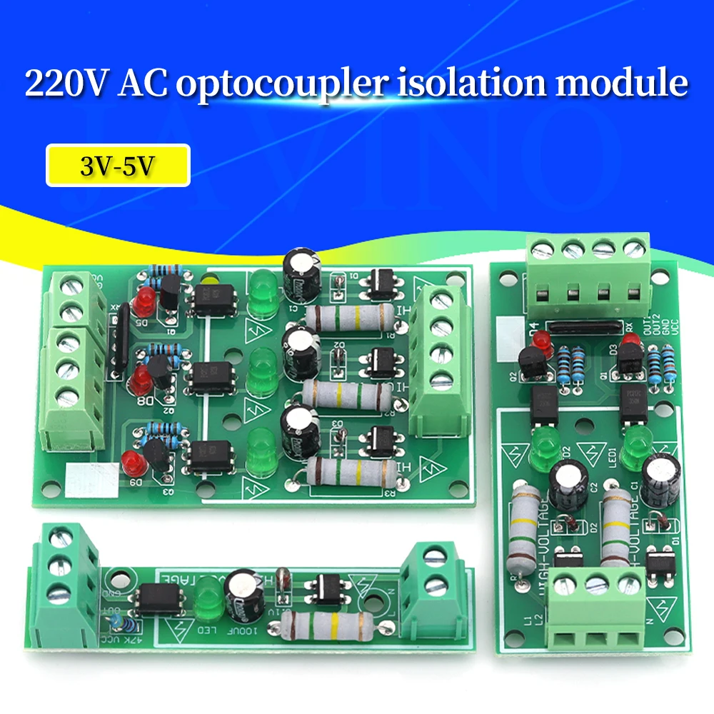 AC 220V 1/2/3/4/8 canales MCU TTL nivel 8 Ch optoacoplador Placa de prueba de aislamiento probador de detección aislado módulo de procesadores PLC