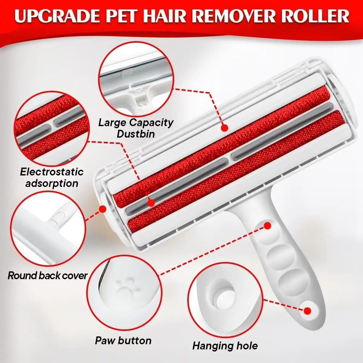 2025 update Pet Hair Remover, Washable Lint Roller for Pet Hair on Furniture Sofa Clothes ,Reuse Remove Portable Removal Tool - Image 4