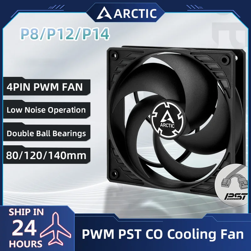 

ARCTIC P12 PWM PST CO 12 см вентилятор для корпуса компьютера 80/120/140 мм тонкий бесшумный кулер для ПК геймер 4-контактный ШИМ-регулировка скорости вентилятор охлаждения процессора