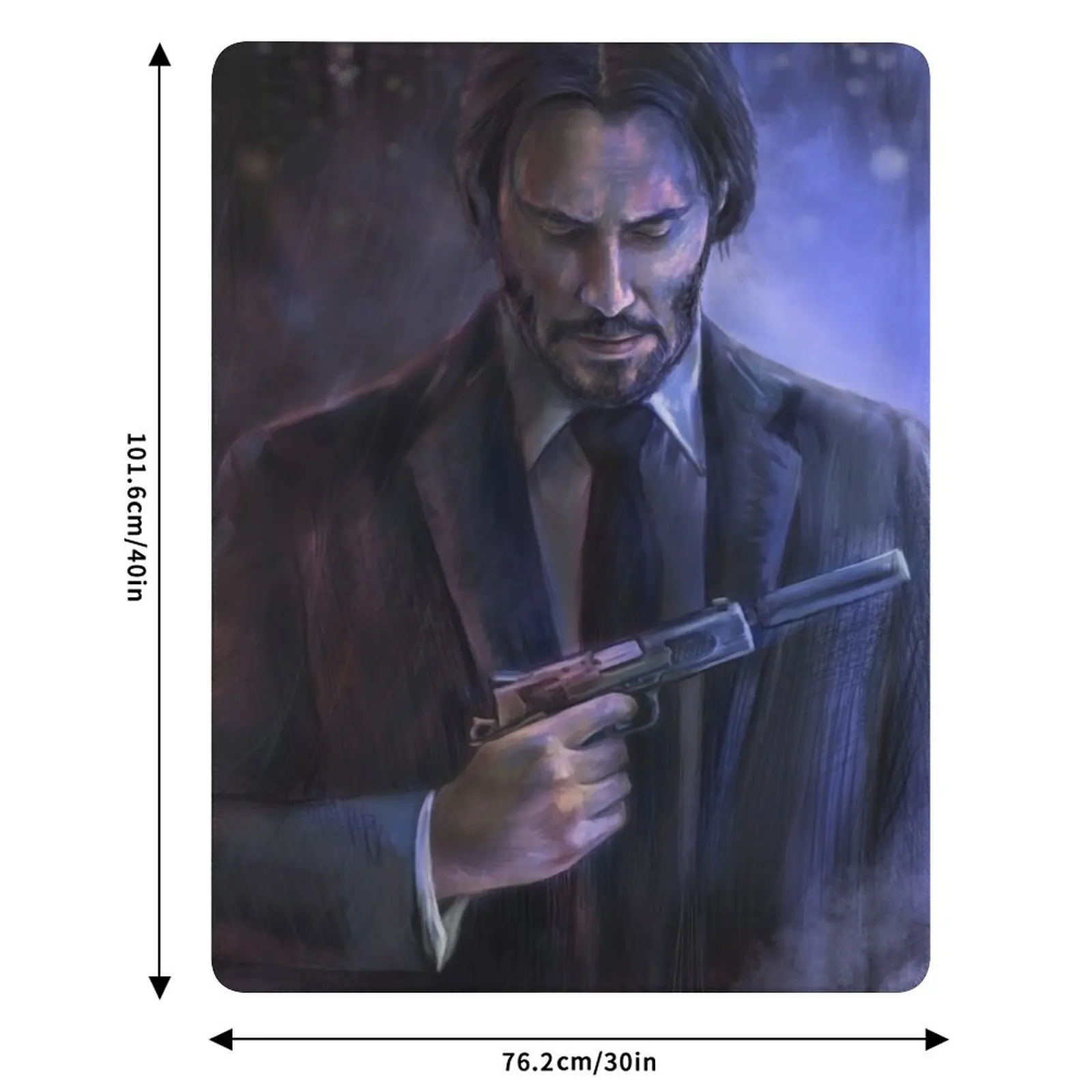 John Wick Throw Blanket Multi-Purpose Blankets For Bed cosplay anime decorative blankets ands Sofa Blankets view 6