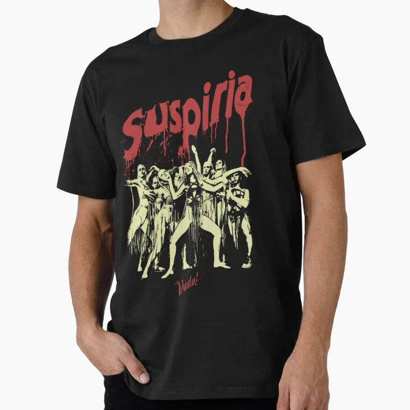 

80s Retro horror movie Suspiria vintage Scary Halloween Gift t shirt for men Large size Tops 100% cotton clothes