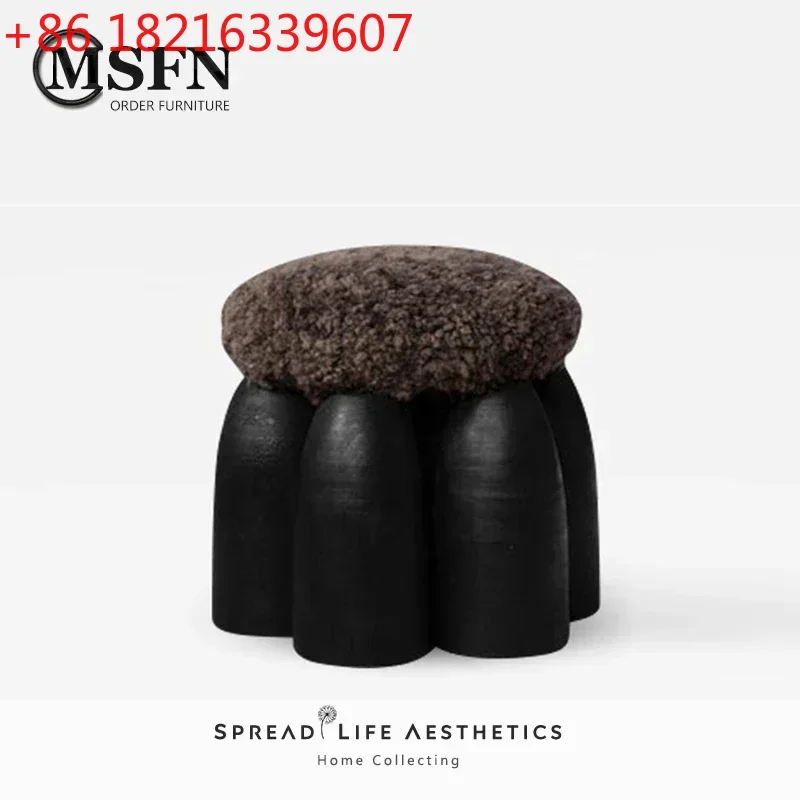 

Маленький низкий табурет для спальни, гостиной, образец комнаты, небольшой табурет, новый