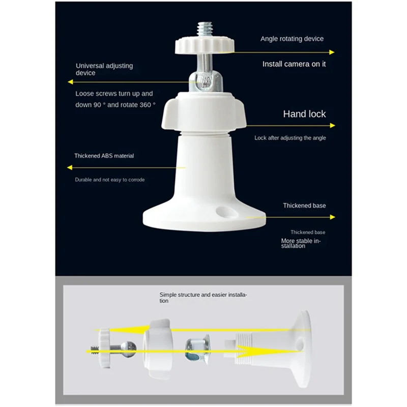LTTX Indoor Outdoor Adjustable Mounting Wall/Ceiling Adjustable Security Bracket for Camera Bracket Security Camera Bracket