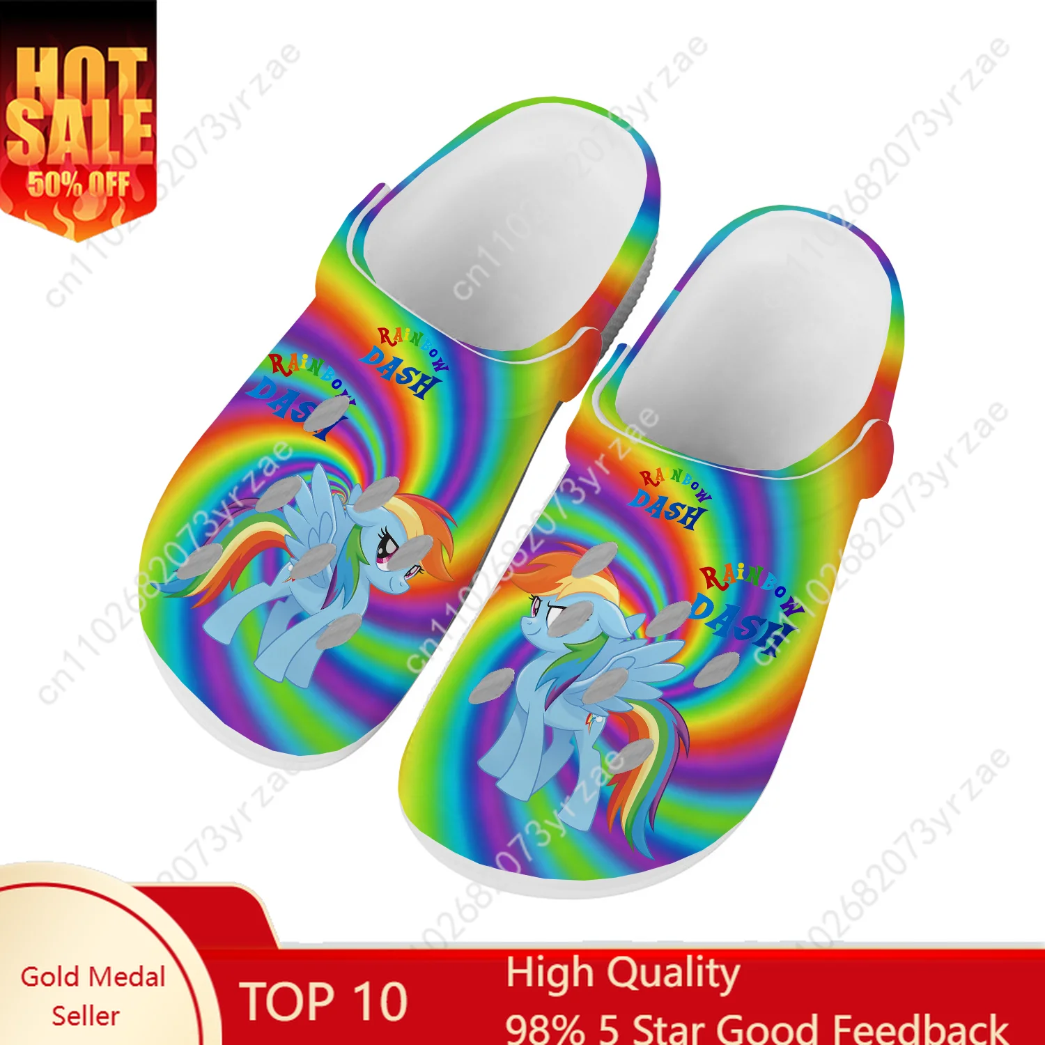 

Rainbow Dash Home Sandal Man Woman Blue Water Shoes My Little Pony Friendship Is Magic Fashion Custom Slippers Cosplay Footwear