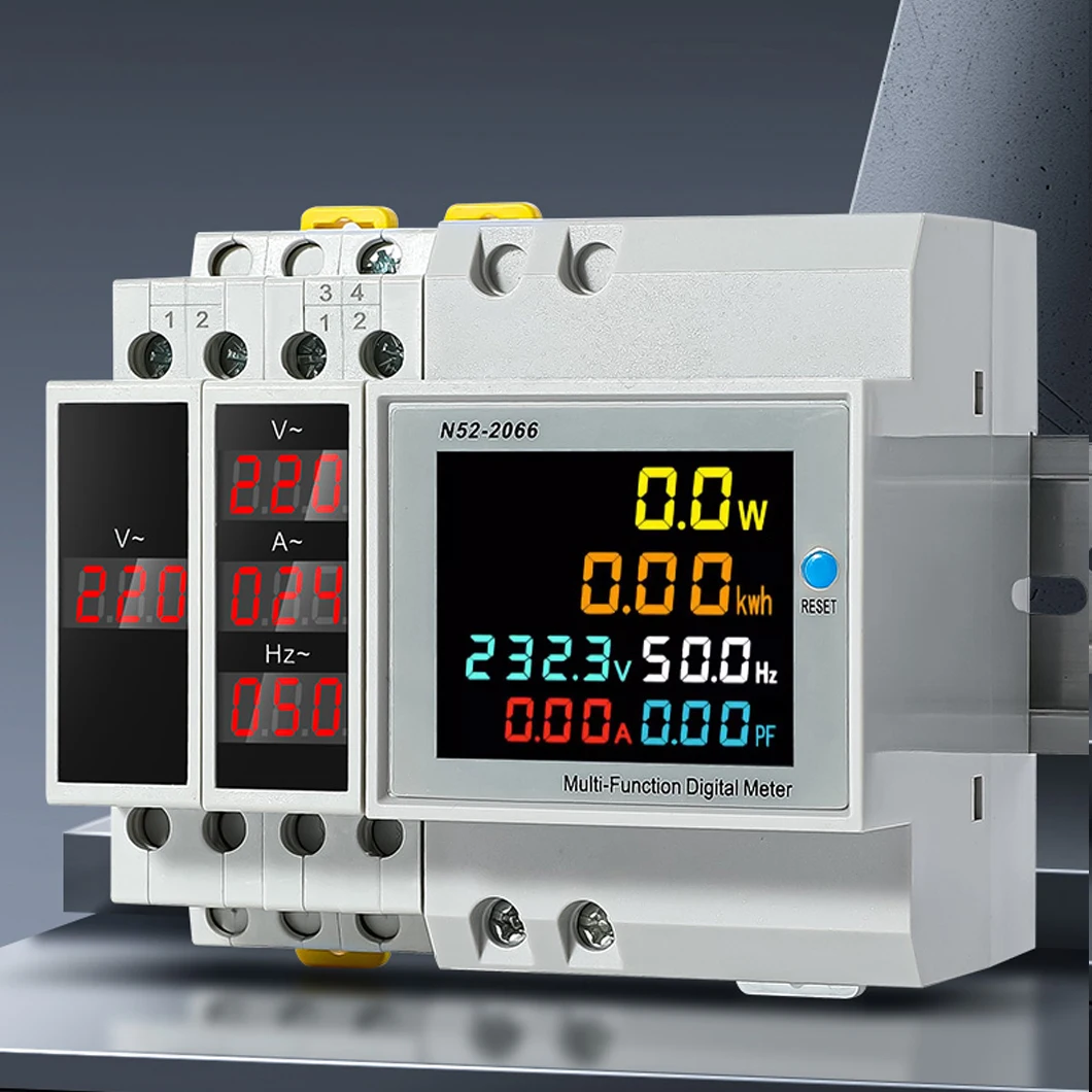 ABILKEEN Single Phase Multifunctional Digital Display Meter Din Rail Mount Type voltage/Current/Hz/Electric Energy Display Meter