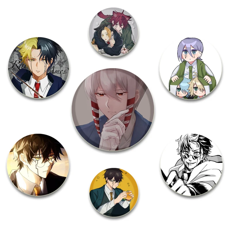 32/44/58mm Anime Mashle Magic and Muscles Tinplate Pins Character Icon Badge Handmade Brooches for Backpack Clothes Decoration