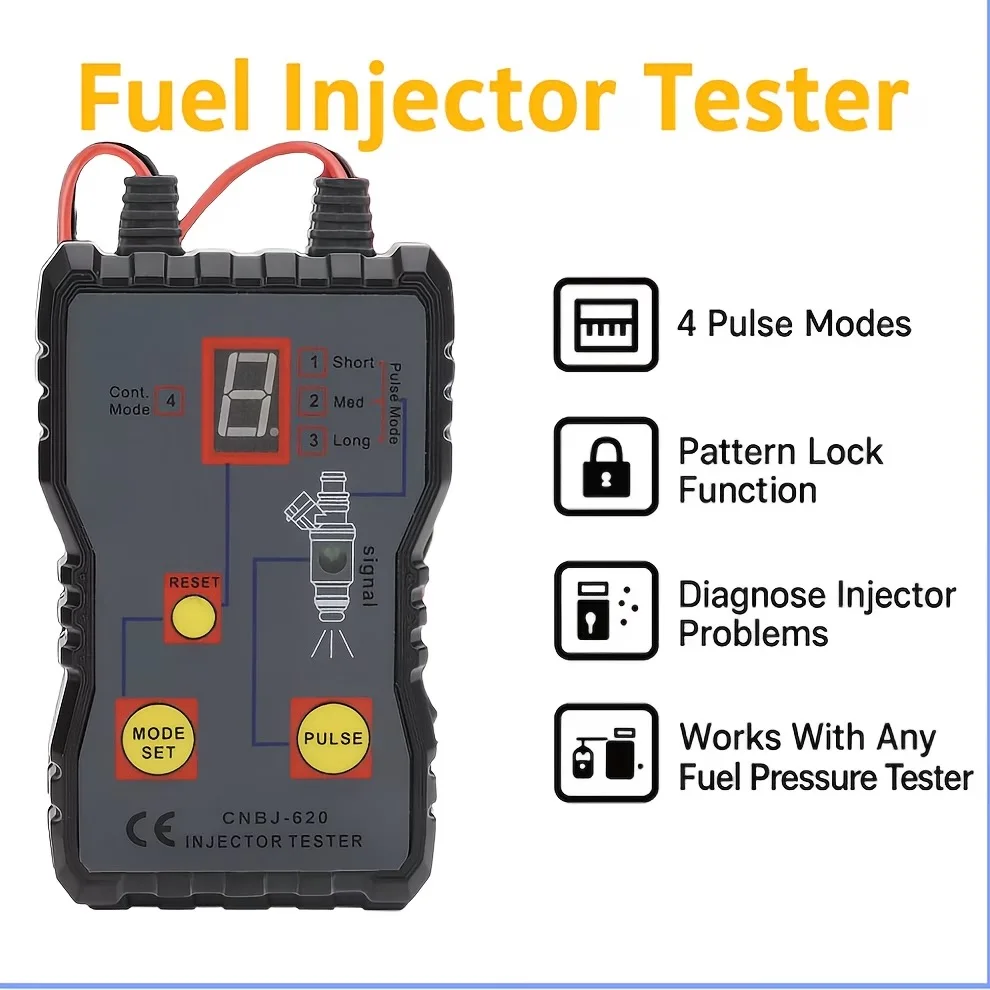 2026New ModelCNBJ-620 12V Automotive Fuel Injector Test Cleaning Equipment – Durable PVC Construction, Features 4 Pulse Settings
