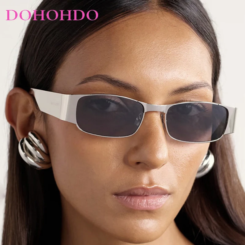 

Fashion Trendy Small Square Metal Frame Sunglasses Women Luxury Designer Sunglass Men Outdoor Travel Punk Driving Shades UV400