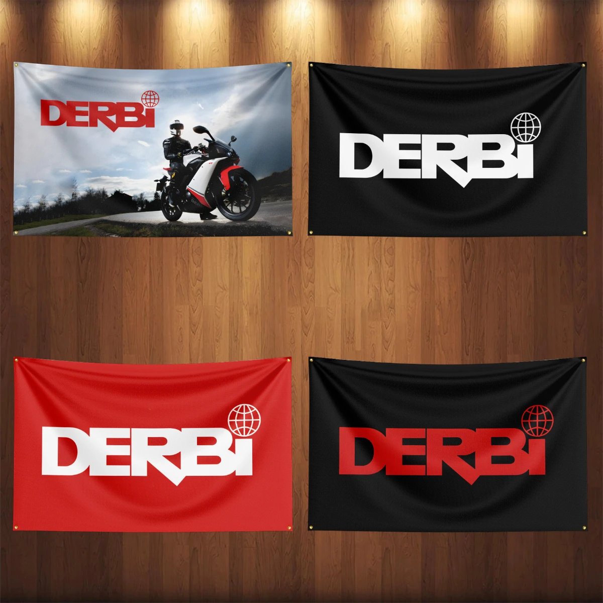 90x150CM DERBIS Motorcycle Flag Tapestry Polyester Printed Flag Garage or Outdoor For Decoration