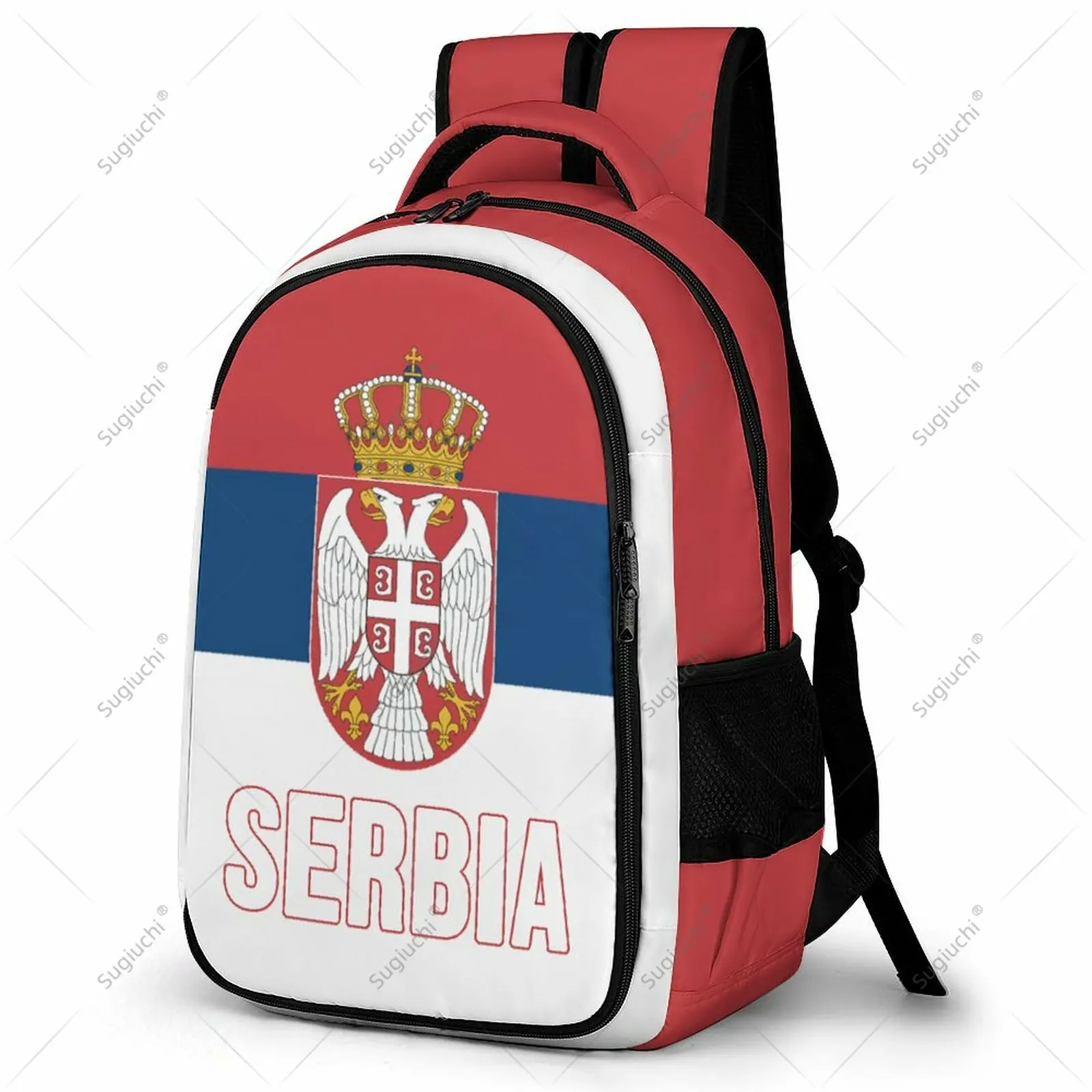 

Backpack Serbia Flag Student Schoolbag Smart Business Travel Leisure Backpack Laptop Back Pack Office Work Bag
