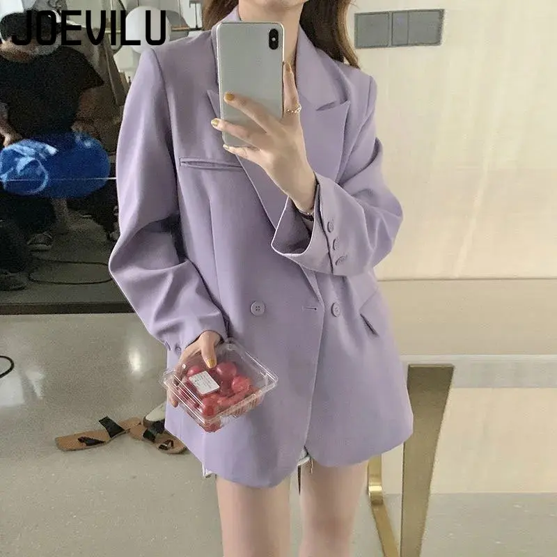 Purple Blazer Korean Style Elegant Suit Jacket Women\'s Fashion Suits Spring and Autumn Versatile New Fashion Tops Casual Coat