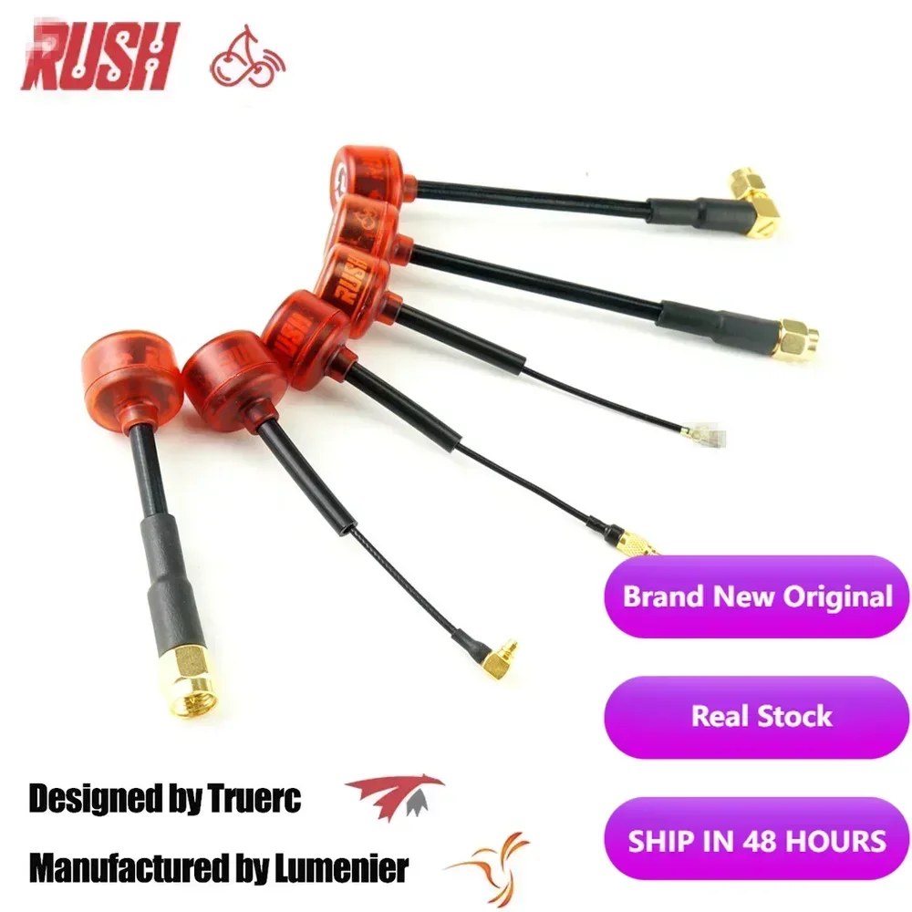 2 PCS RUSHFPV CHERRY 5.8G 1.2DB Antena FPV Vermelha Transparente