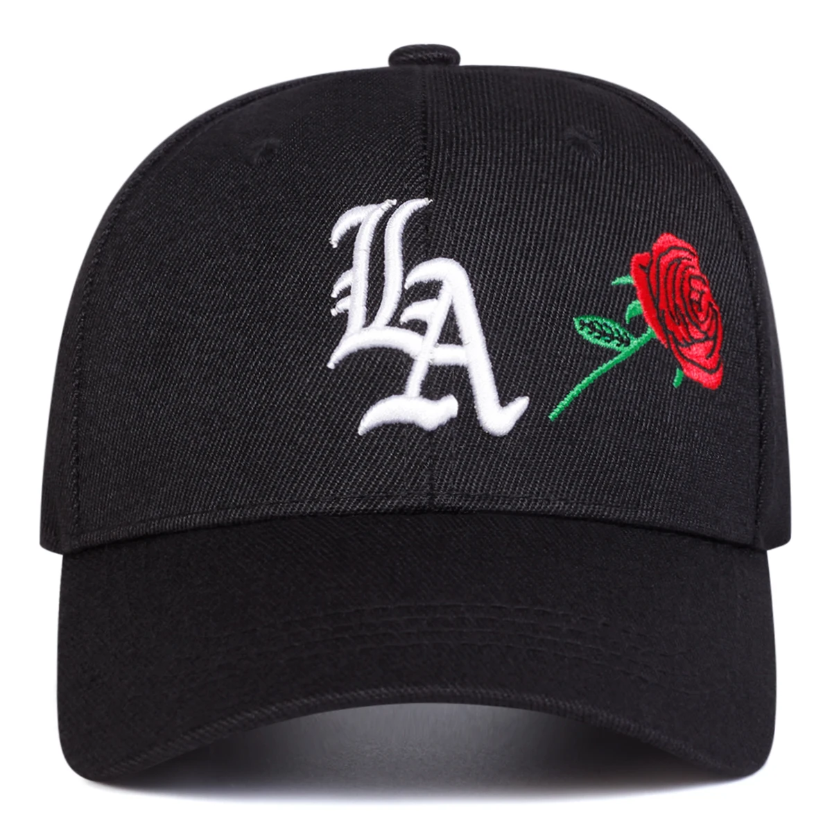 للجنسين القوطي LA روز التطريز قبعات البيسبول الربيع والخريف في الهواء الطلق قابل للتعديل قبعات عادية واقية من الشمس قبعة قبعة رياضية
