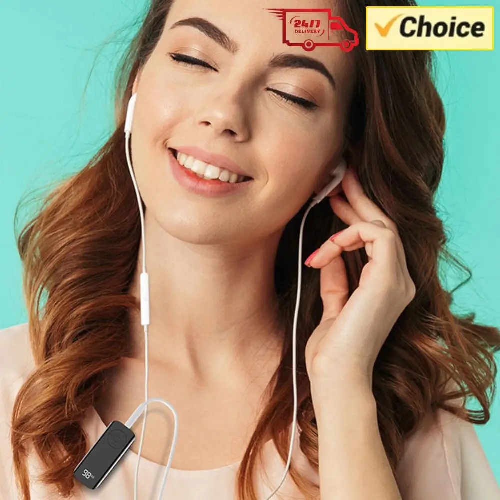 Bluetooth-compatible 5.3 Receiver 3.5mm Wireless Audio Receiver with LED Battery Display for Car Headphone Speaker Music