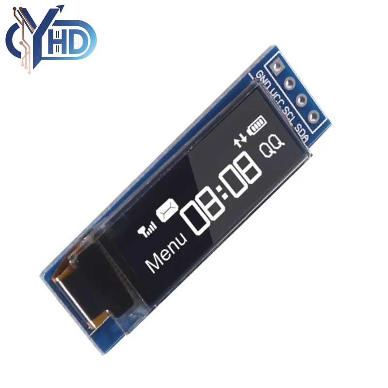 0.91inch I2C OLED Display Module I2C SSD1306 OLED Display Module White / BLUE I2C OLED Screen Driver DC 3.3V~5V for Arduino
