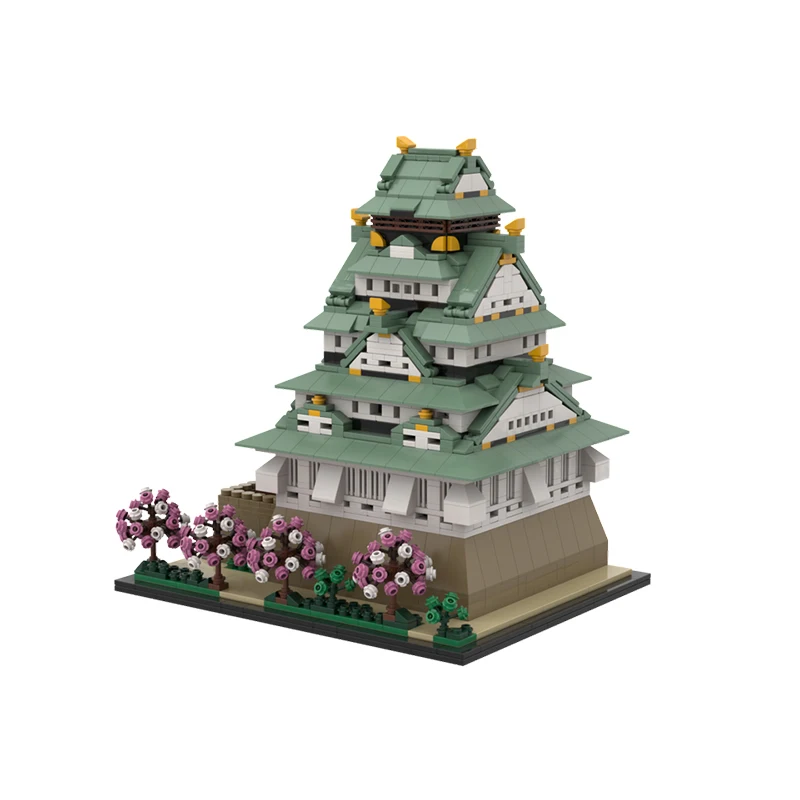 1612 個 MOC 大阪城ビルディングブロック教育建築ギフト子供の創造性と操作能力トレーニング
