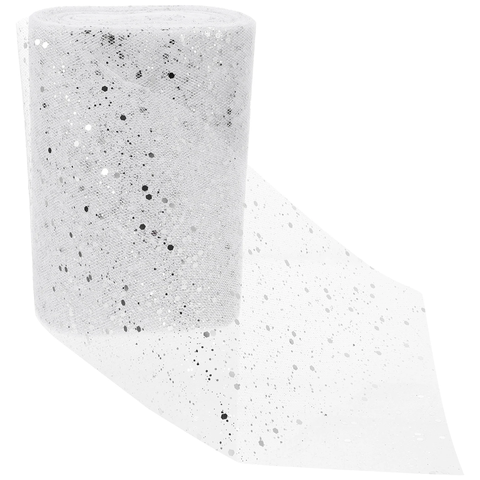 Cinta de tul decorativa con lentejuelas brillantes para envolver regalos de boda, manualidades DIY, ocasiones festivas, rollo de cinta de tul de 150M
