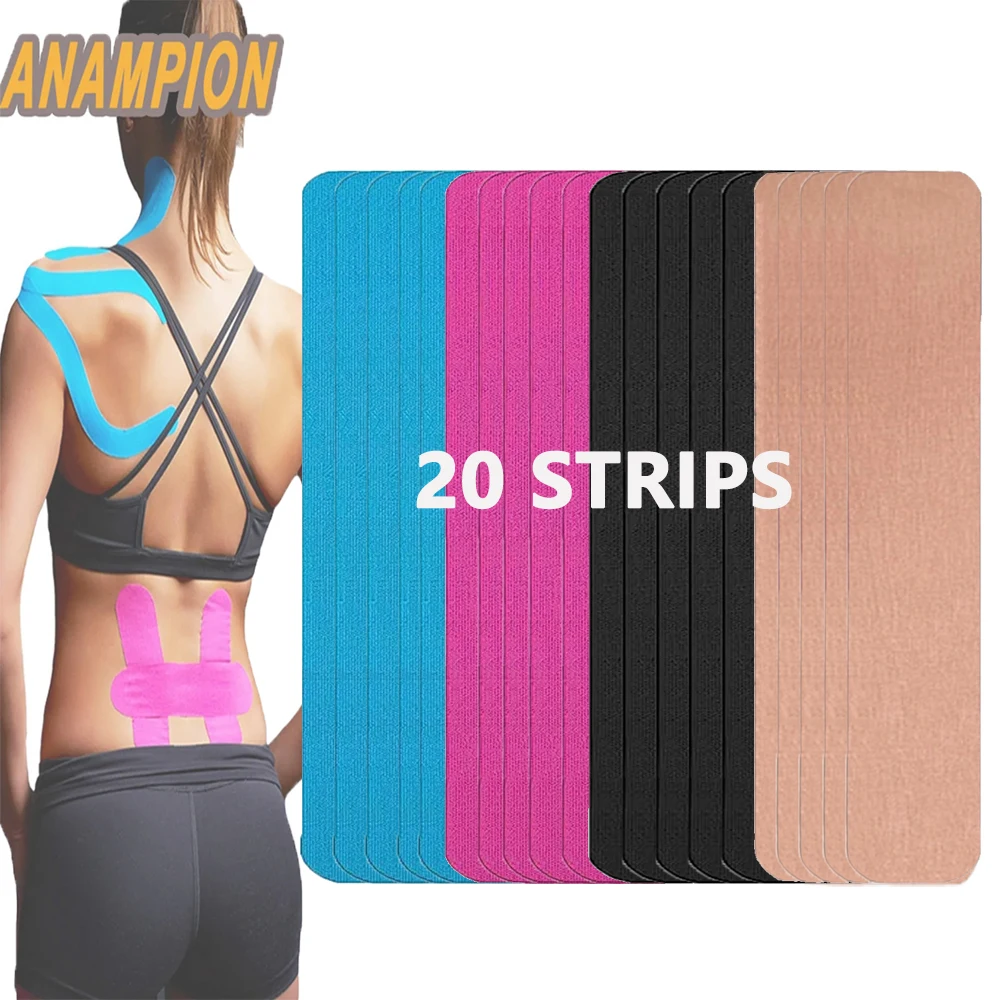 Kinesiology Tape Pro Athletic Sports(20 Strips mixed loading)Waterproof Elastic Athletic Tape Muscle Pain Relief Joint Support