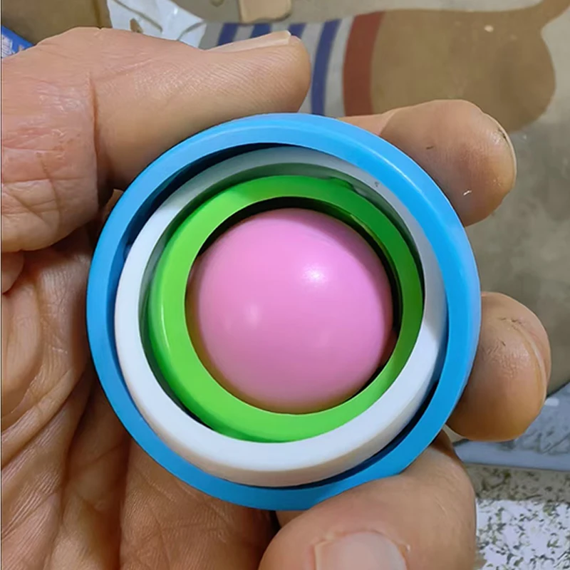 3 uds Spinner Gyro Ball Flip infinito Universal giratorio calmante ansiedad TDAH alivio del estrés Fidget dedo juguetes adultos adolescentes