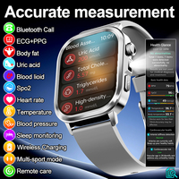 2025New Micro Physical Examination Smart Watch For Men Uric Acid Body Fat Five Organ Health Watches Bluetooth Call SmartBracelet