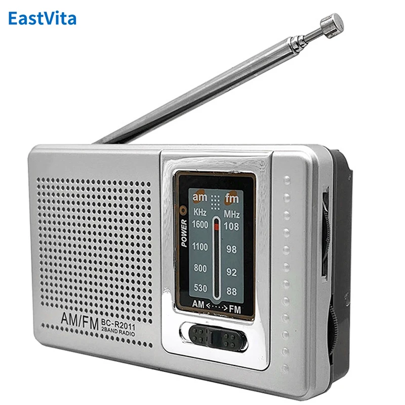 BC-R2011 Radio portátil AM FM con antena telescópica, receptor de Radio de onda corta recargable, reproductor para personas mayores, caminar en casa