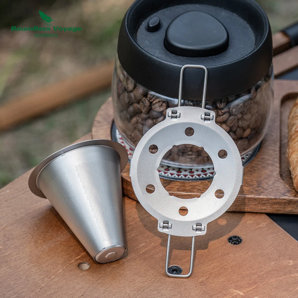 Compatible With Various Coffee Filters Pour Over Filter Holder Heat Retention Feature Foldable Handle Design High Strength Alloy