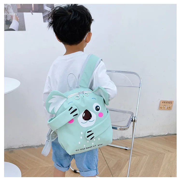 Personalized Embroidery Kindergarten Schoolbag Ultra Light Cartoon Animal Koala Backpacks Waterproof Creative Children\'s Bag