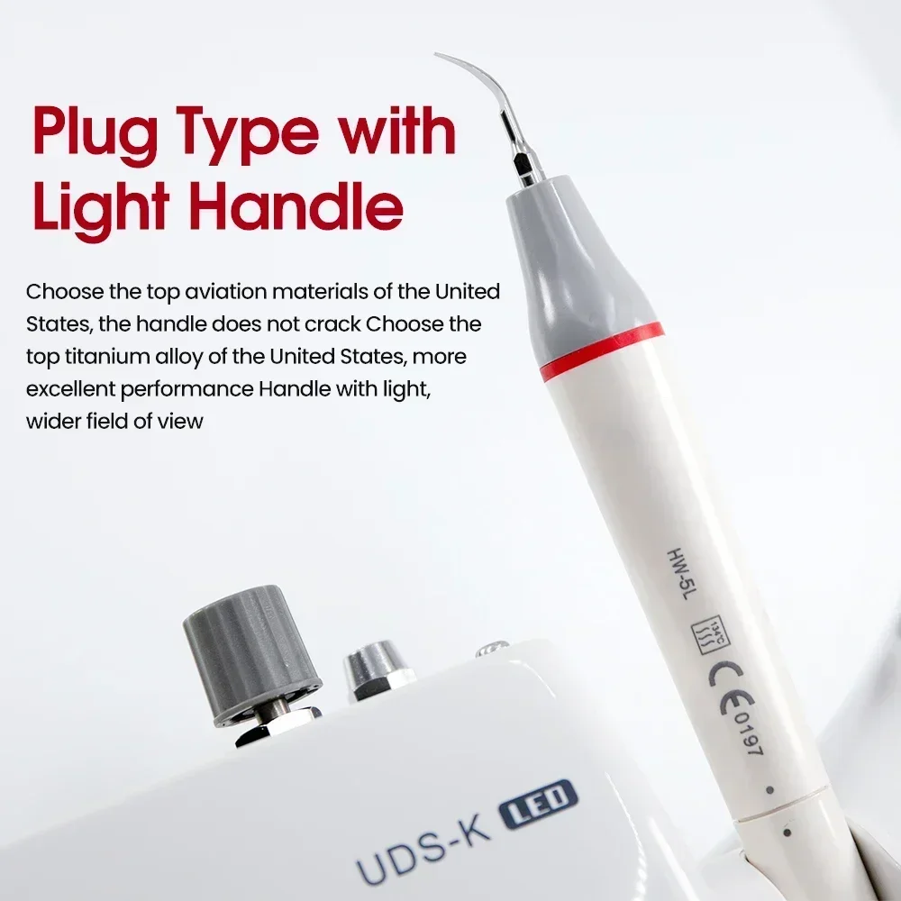 Medical UDS-K LED Ultrasonic Toothbrush:Auto-Tracking Frequency,Pluggable,Supple Cleaning,Superior Care,Digitally controlled