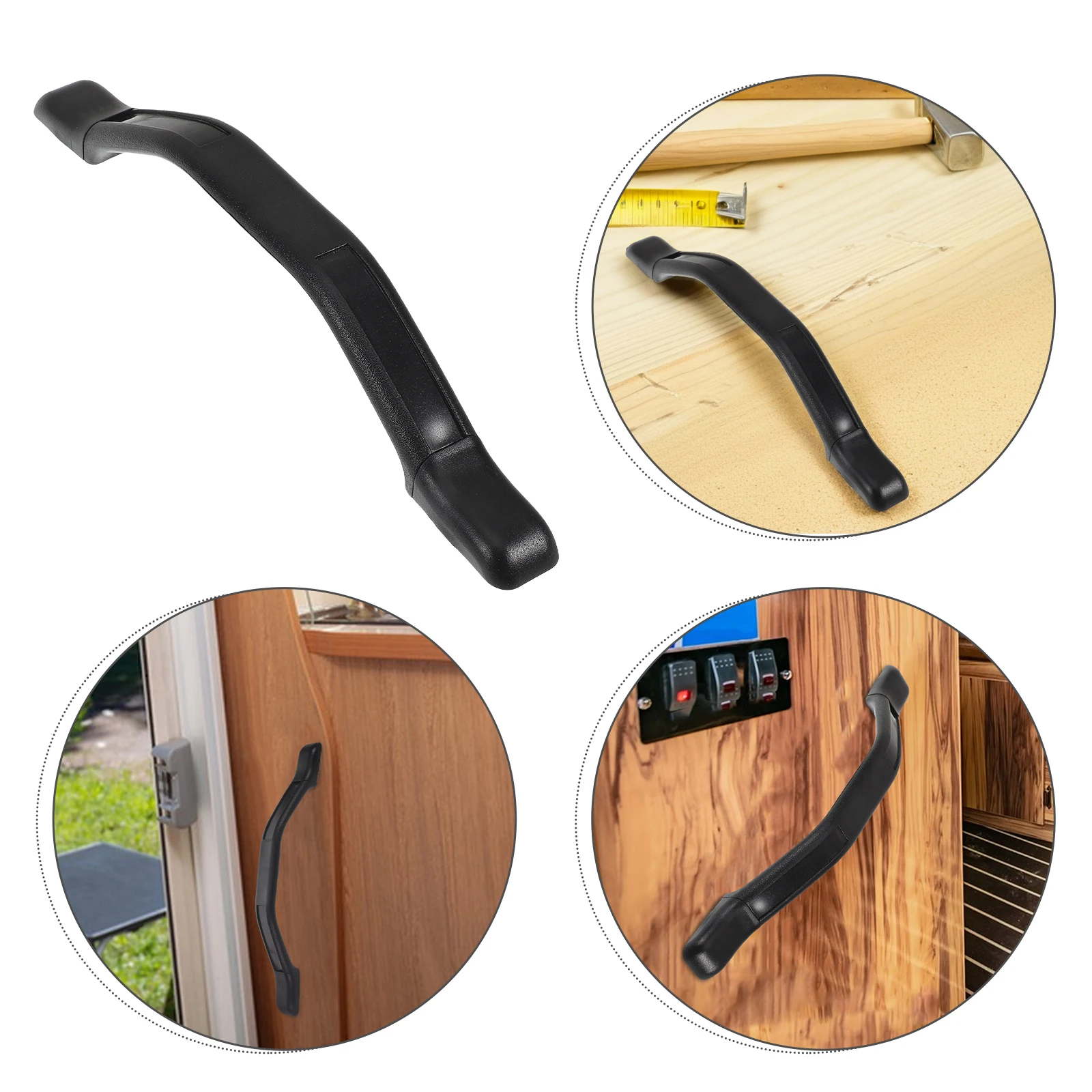 

Plastic RV Handles 4 Screws Durable Material Easy Installation Steps Bathrooms Trailers Cargo Bars Heavy Duty Parts Replacement