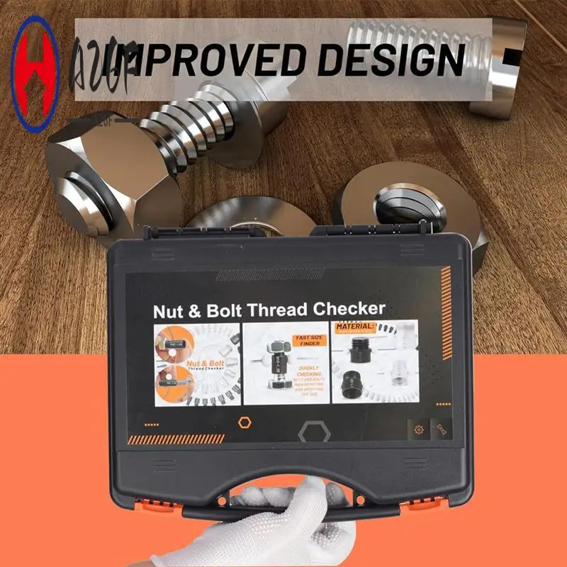 

A26F-44Pcs Nut And Bolt Thread Checker Standard And Metric Set Thread Identifier Screw Size Gauge 23 Inch & 21 Metric