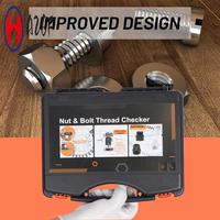 A26F-44Pcs Nut And Bolt Thread Checker Standard And Metric Set Thread Identifier Screw Size Gauge 23 Inch & 21 Metric